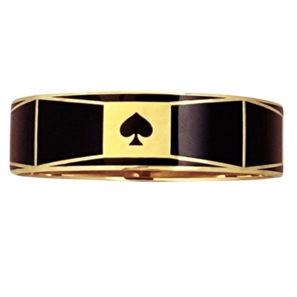 KATE SPADE • Fancy Black Tie Bowtie Bangle Bracelet - Picture 1 of 5